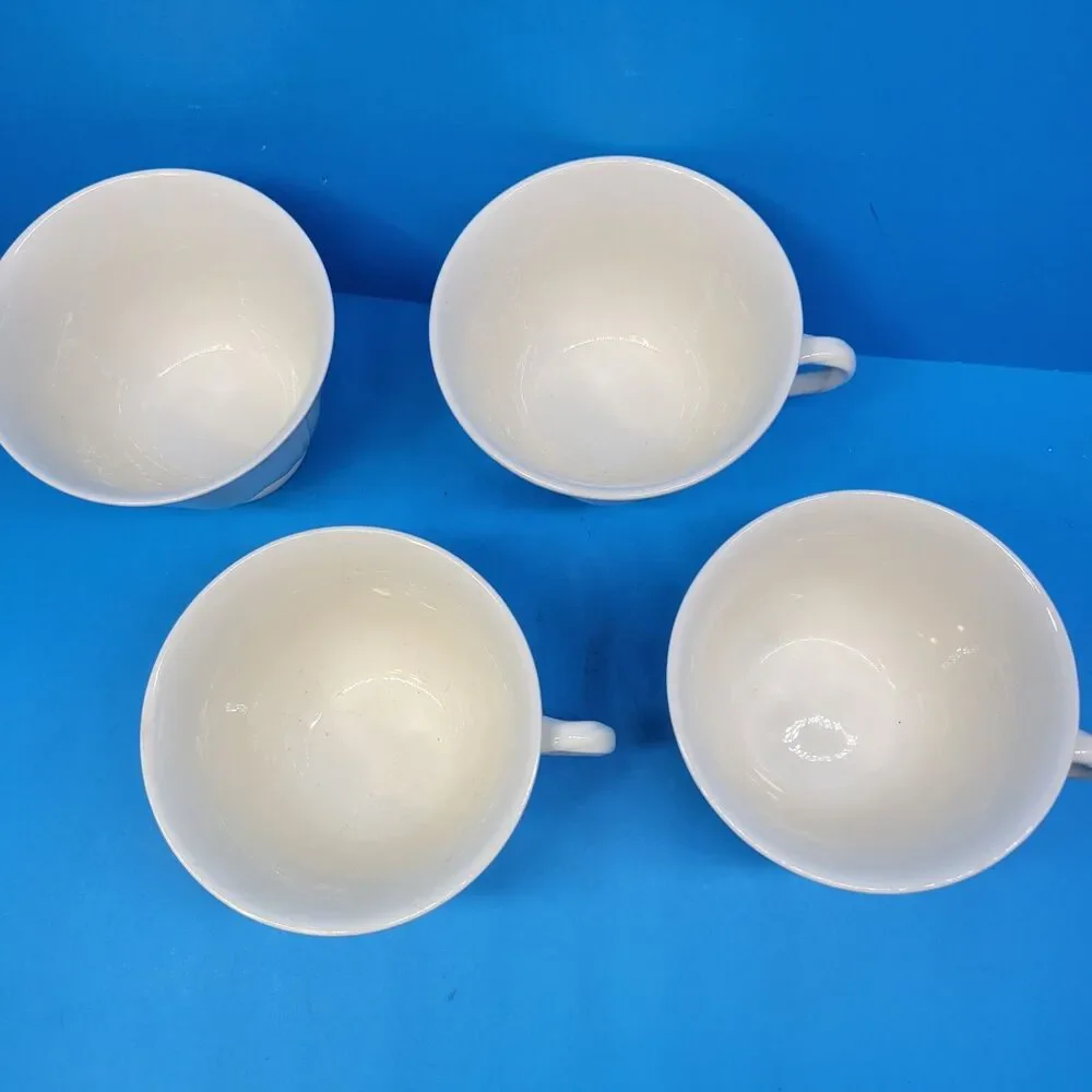 Wedgwood Of Etruria And Barlaston Queens Shape Set Of 4 Cups With No Saucers VGC